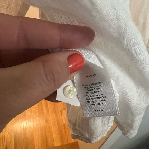 Vineyard vines classic white linen shirt - Picture 4 of 5